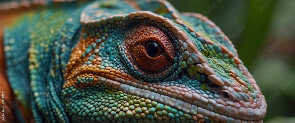 Fototapeta premium Close-up of the skin of a Panther Chameleon.
