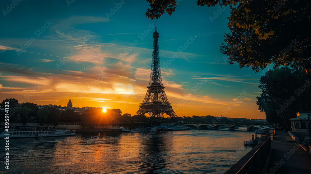 Obraz premium Eiffel Tower: Symbol of Romantic Paris. 