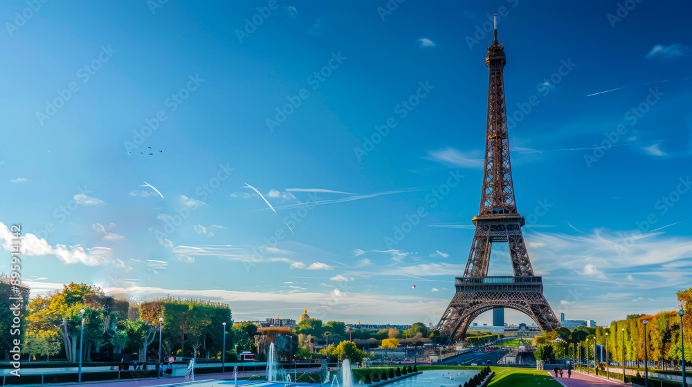 Obraz premium Eiffel Tower: Architectural Wonder of Paris.