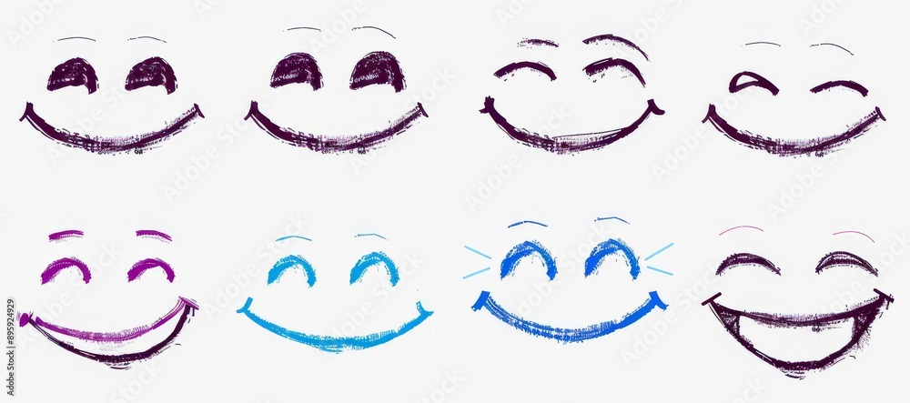 Design of smile icons