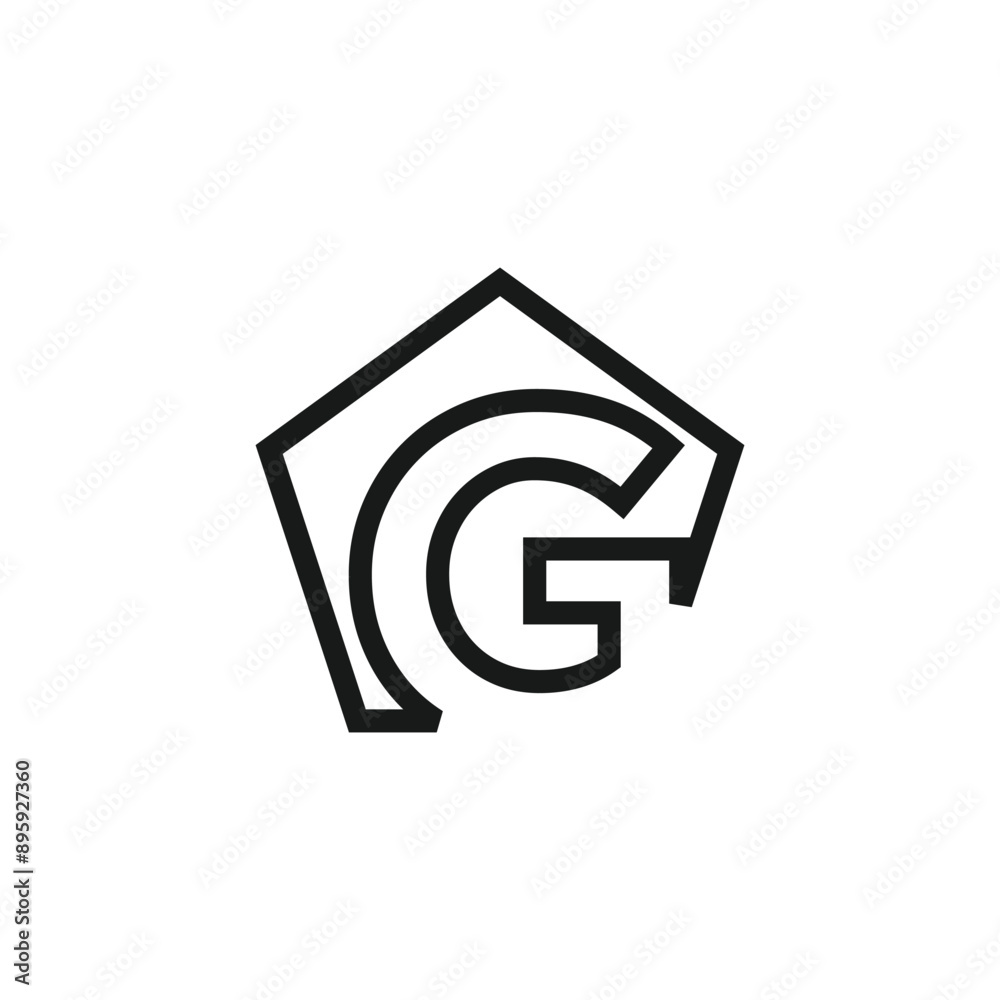 Letter G logo design vector with universal form and creative idea