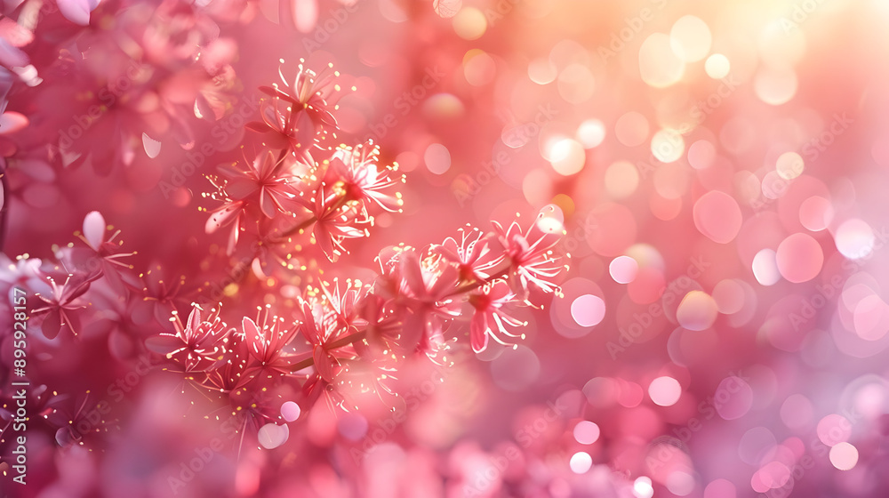 Pink Flower Bloom with Bokeh Background Pink Flower Bloom with Bokeh Background