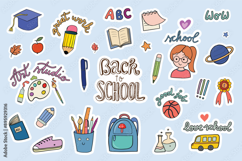 Back to school stickers collection Back to school stickers collection