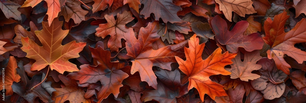 Beautiful mix of colorful autumn leaves on the ground, evoking fall season vibes. Generated AI Beautiful mix of colorful autumn leaves on the ground, evoking fall season vibes. Generated AI