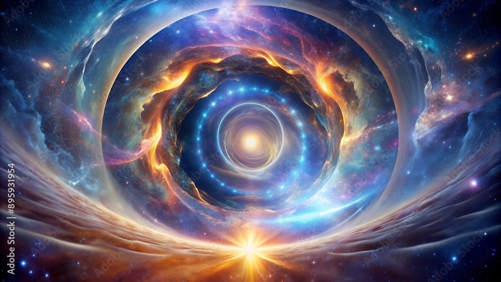 Obraz premium Cosmic Vortex A Celestial Journey Through the Nebula