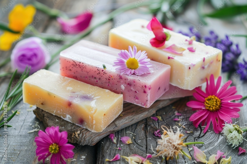 hand made natural bar soap cold process and flowers hand made natural bar soap cold process and flowers