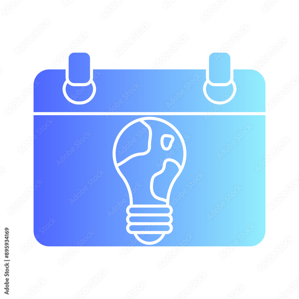 Obraz premium Earth Hour Gradient Flat