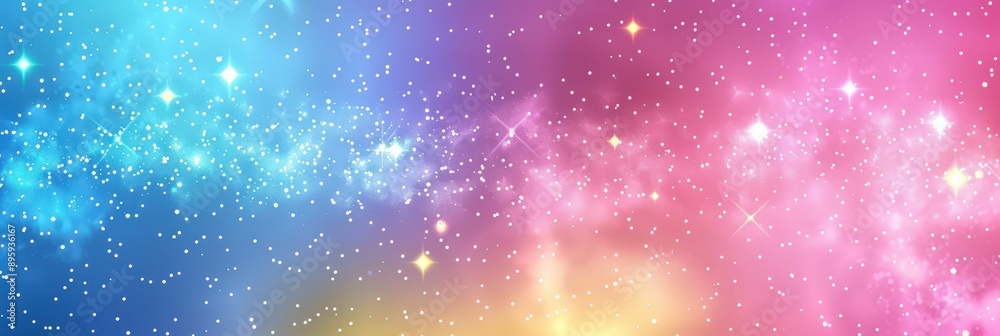 Magical Galaxy Starry Sky with Sparkling Particles Magical Galaxy Starry Sky with Sparkling Particles