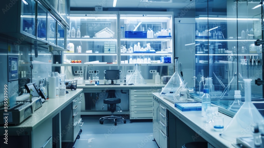 A biosecurity lab equipped with high-tech containment facilities for studying and combating infectious diseases and bioterror threats. A biosecurity lab equipped with high-tech containment facilities for studying and combating infectious diseases and bioterror threats.
