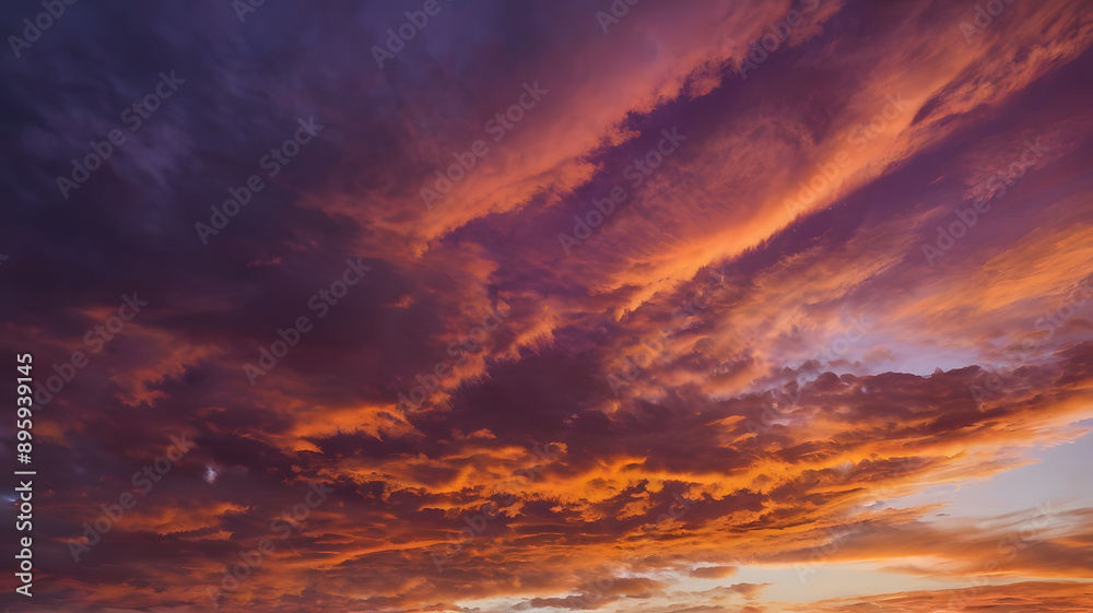 Fototapeta premium a dramatic sunset sky