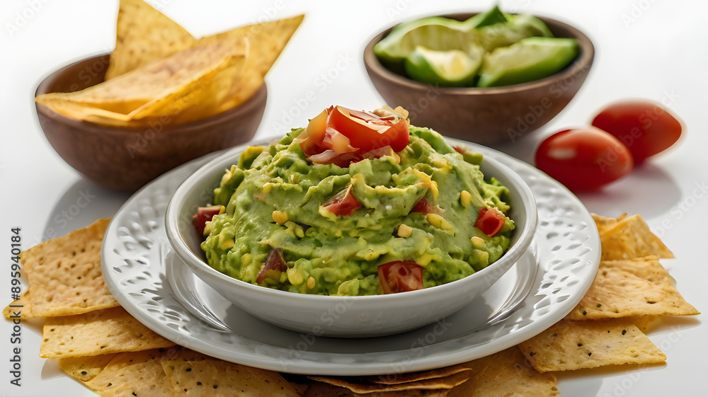 guacamole with tortilla chips guacamole with tortilla chips