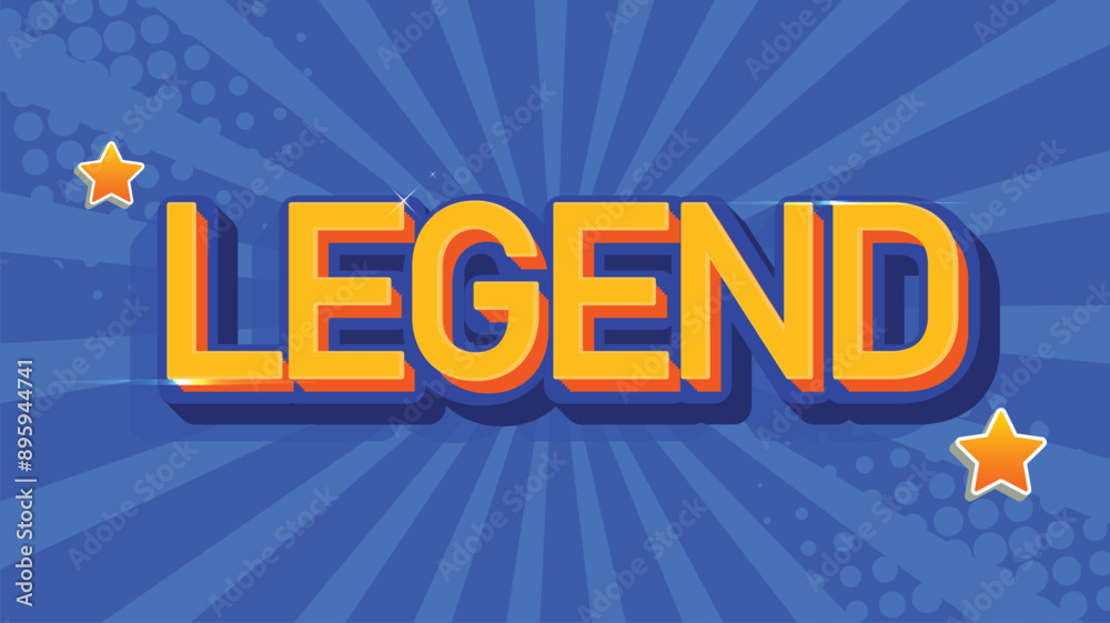 Obraz premium editable LEGEND 3d text effect vector