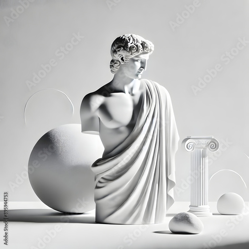 Classical Bust with Sunglasses and Bubblegum
