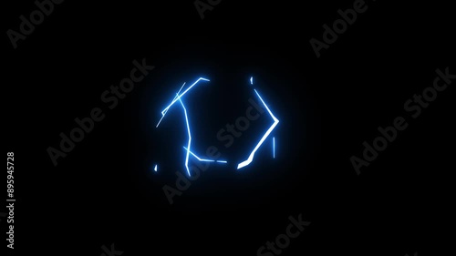 虹色　アニメ風　稲妻　ループ4秒