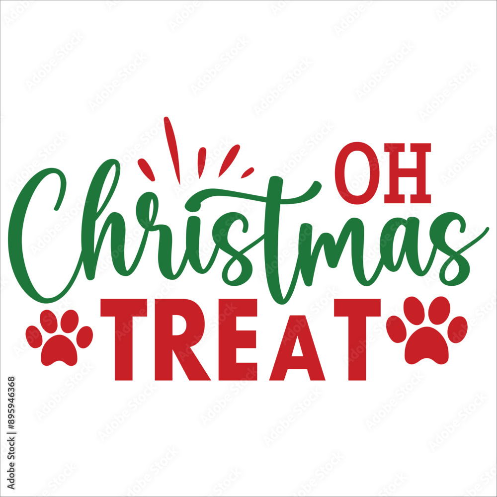 Naklejka premium oh christmas treat it is a very special illustrator design for all users