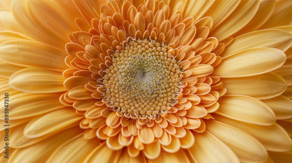 Detailed view of a yellow daisy with intricate petals Detailed view of a yellow daisy with intricate petals