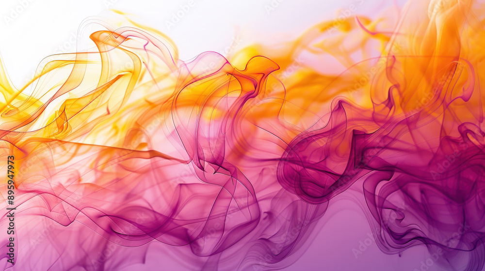 Abstract Smoke Art with Sunrise Colors Abstract Smoke Art with Sunrise Colors