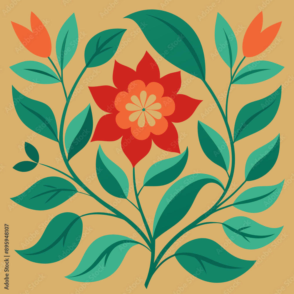 Leaf-Accented Floral Patterns Leaf-Accented Floral Patterns