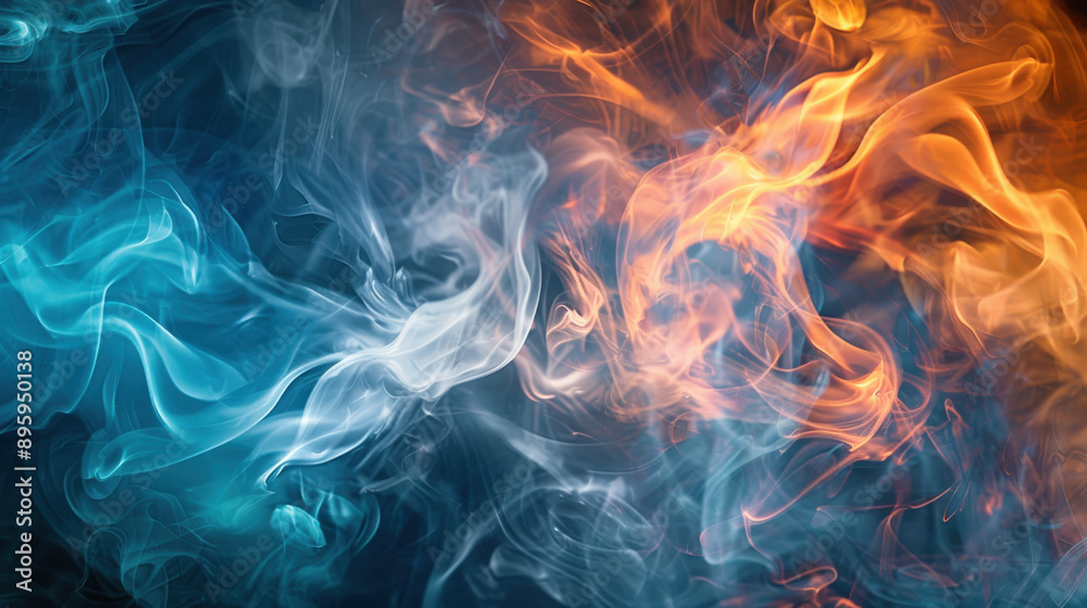 Fire and Ice Smoke Contrast Fire and Ice Smoke Contrast