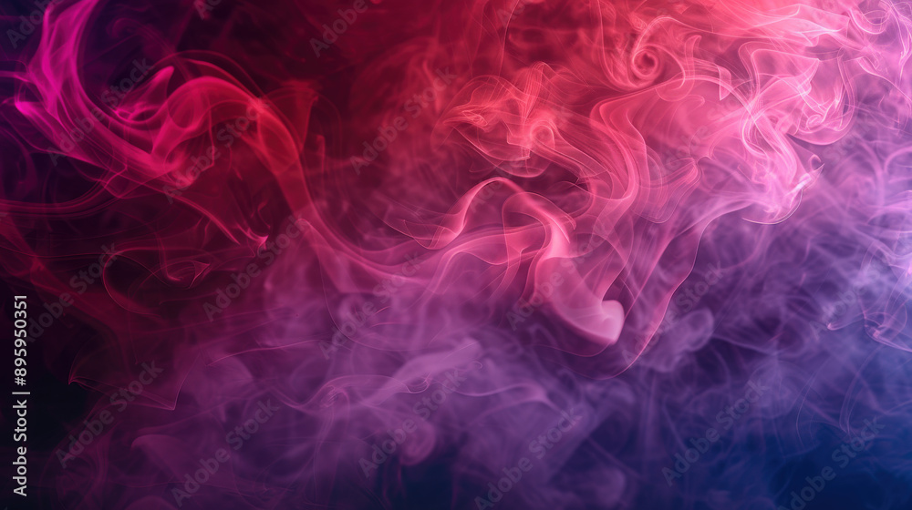 Obraz premium Misty Pink and Purple Smoke at Dusk