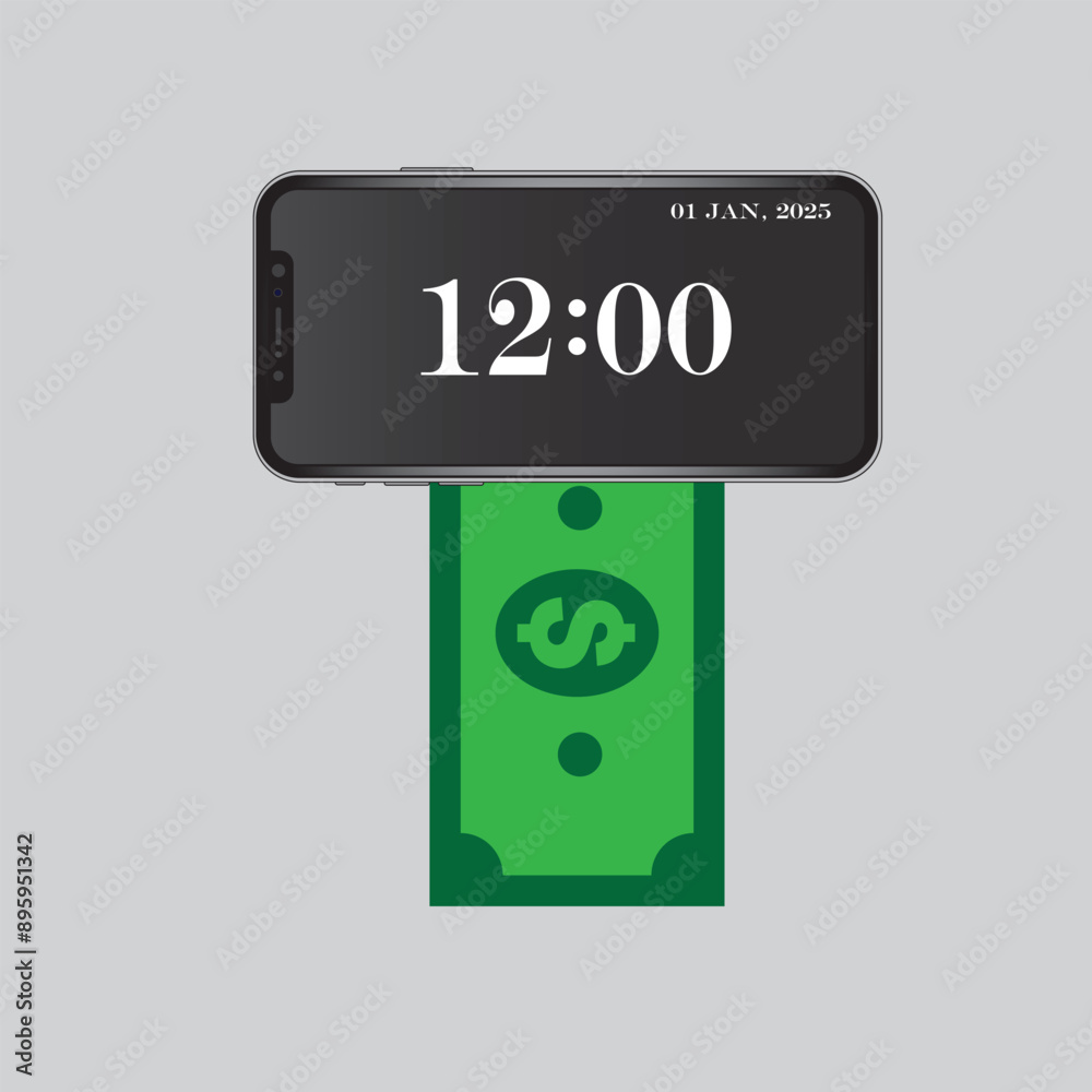 Vector illustration of smartphone money icon sign and symbol. colored icons for website design .Simple design on transparent background. Vector illustration of smartphone money icon sign and symbol. colored icons for website design .Simple design on transparent background.