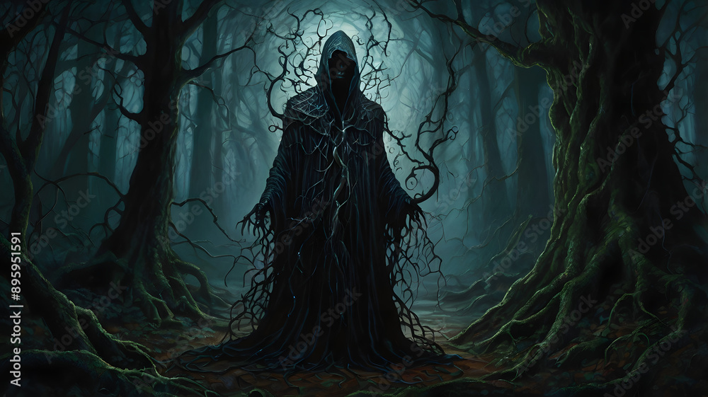 scary halloween background, ai generated scary halloween background, ai generated
