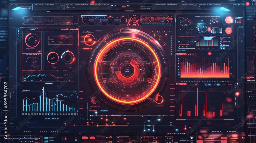 A dynamic digital interface with bright colors and communication elements. A dynamic digital interface with bright colors and communication elements.