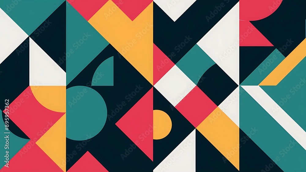 Abstract Geometric wallpaper background banner design concept with bright colors and sharp shapes Abstract Geometric wallpaper background banner design concept with bright colors and sharp shapes