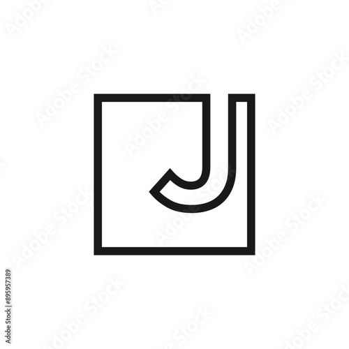 Letter  J logo design vector with universal form and creative idea