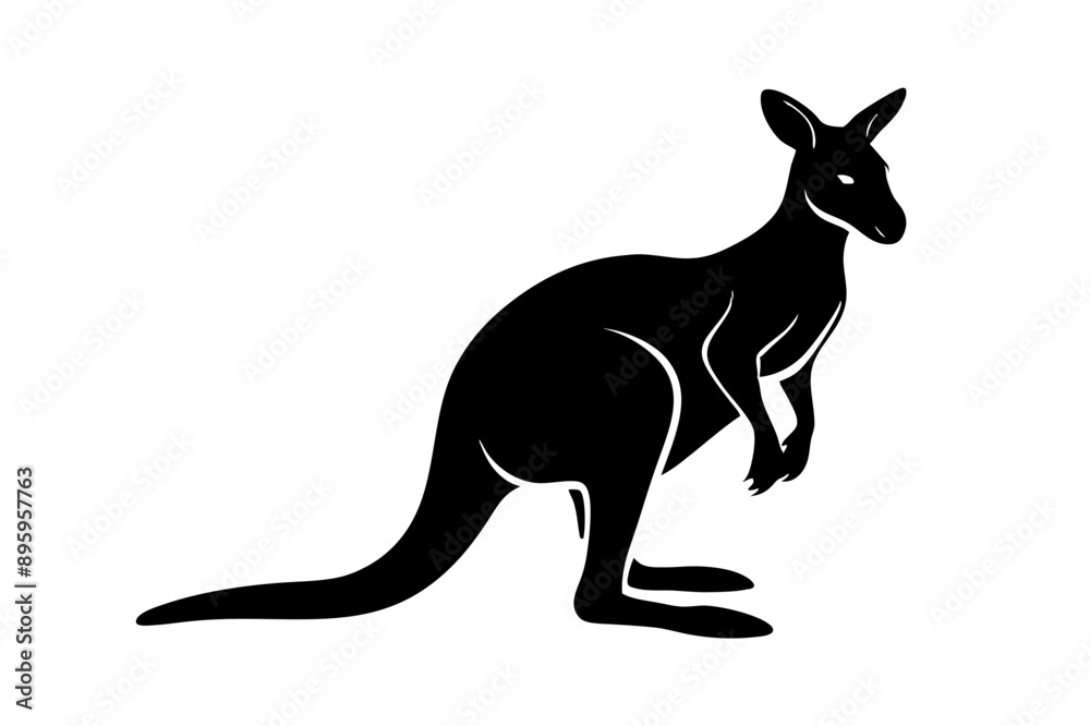 A Wallaby animal vector illustration A Wallaby animal vector illustration