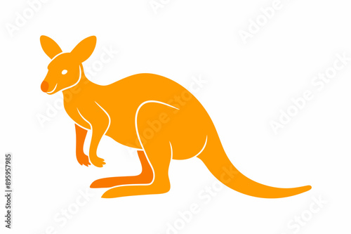 A Wallaby animal vector illustration photo