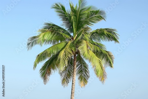 Silhoutte of Coconut tree photo