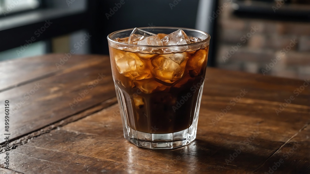 iced coffee on wooden table photo for ad marketing business background iced coffee on wooden table photo for ad marketing business background