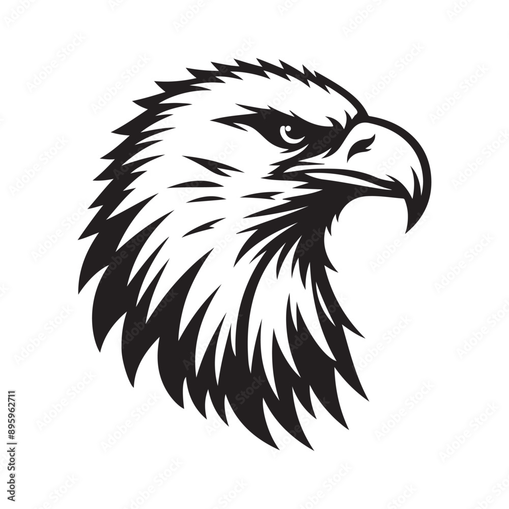 Eagle head silhouette Vector Illustration Eagle head silhouette Vector Illustration