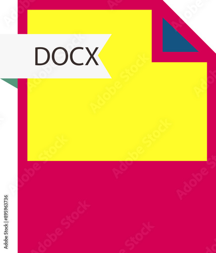 DOCX   File format icon roe color fill