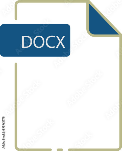 DOCX File format minimal icon outline