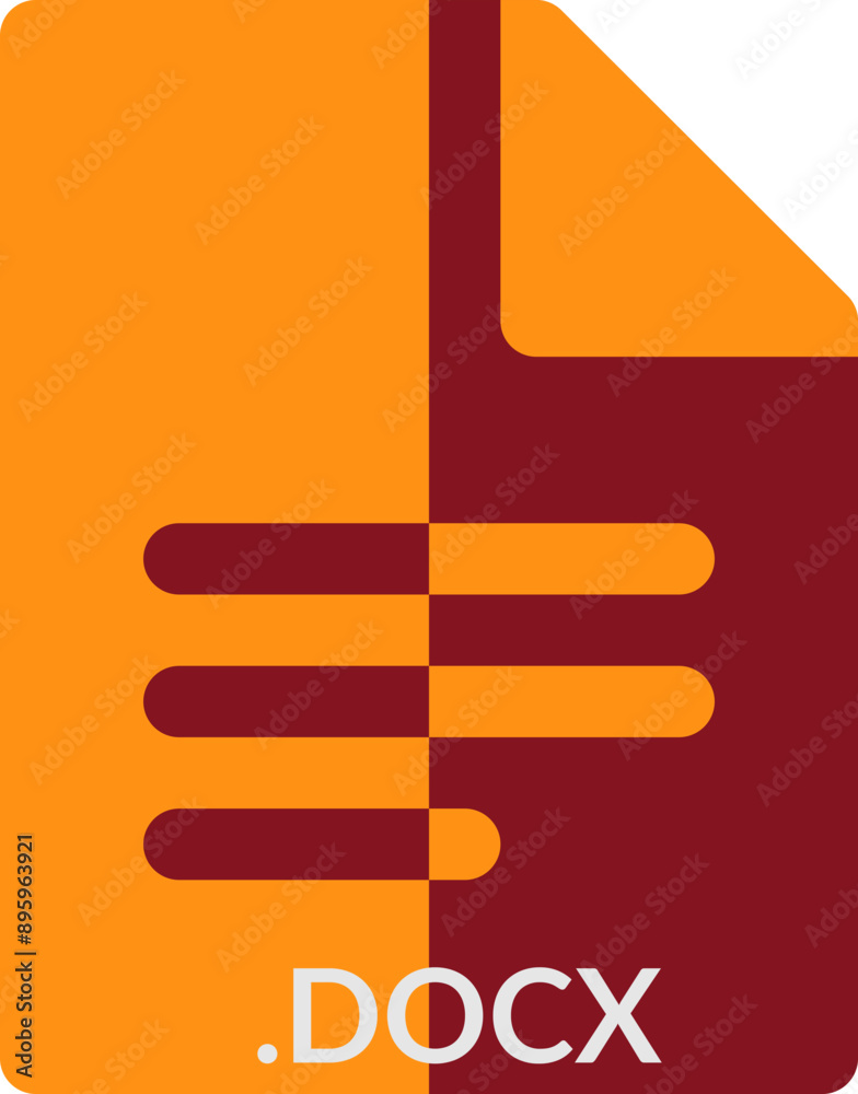 DOCX icon 2 color combination mixture DOCX icon 2 color combination mixture