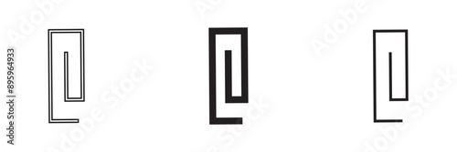 paper clip icon on a white background 
