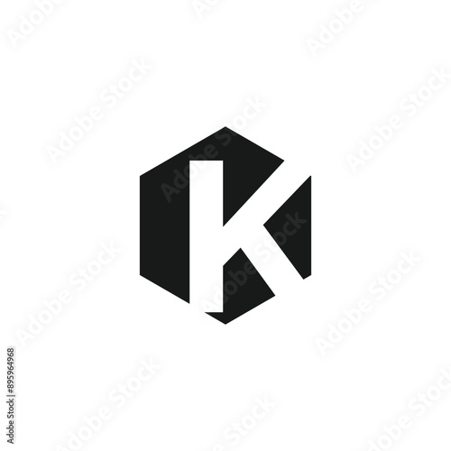 Letter K logo design vector with universal form and creative idea icon