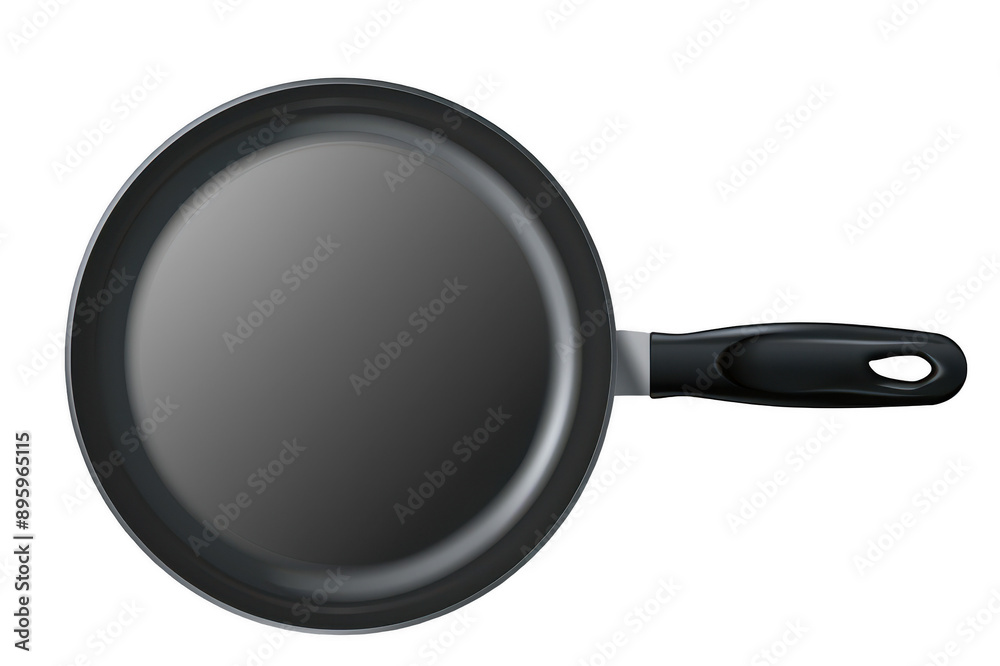 Kitchen frying pan top view on a transparent background Kitchen frying pan top view on a transparent background
