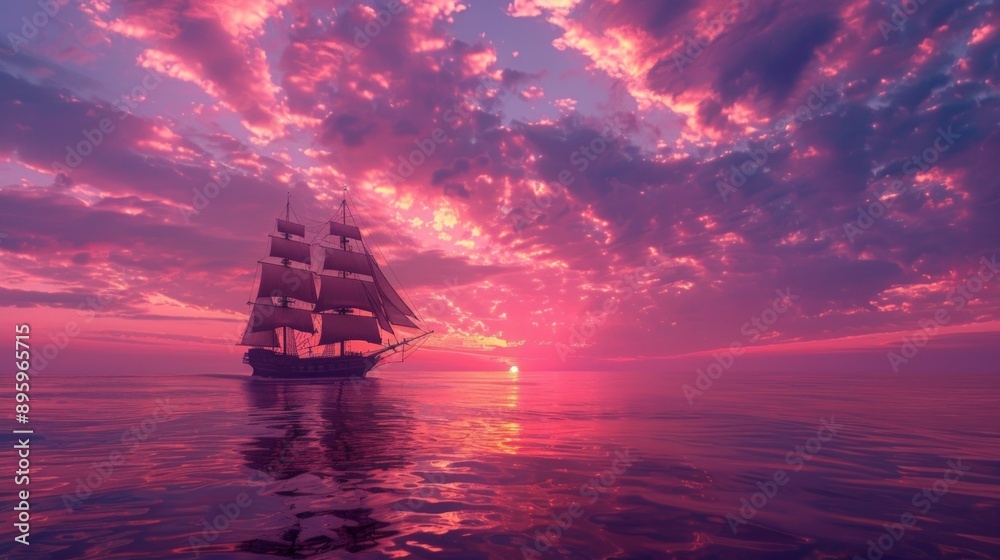 Sailing into the Crimson Sunset Sailing into the Crimson Sunset