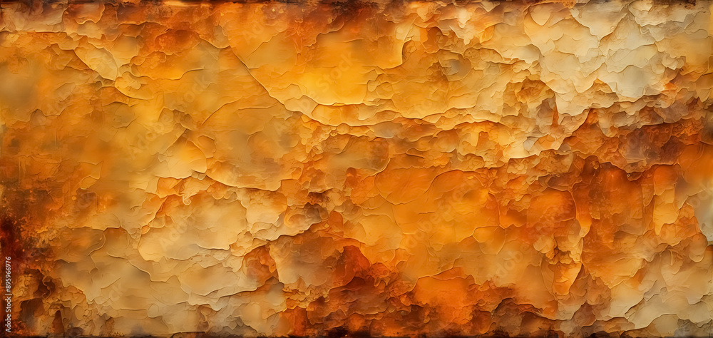 Abstract Textured Surface with Mottled Weathered Appearance in Warm Colors from Deep Amber to Pale Yellow Abstract Textured Surface with Mottled Weathered Appearance in Warm Colors from Deep Amber to Pale Yellow