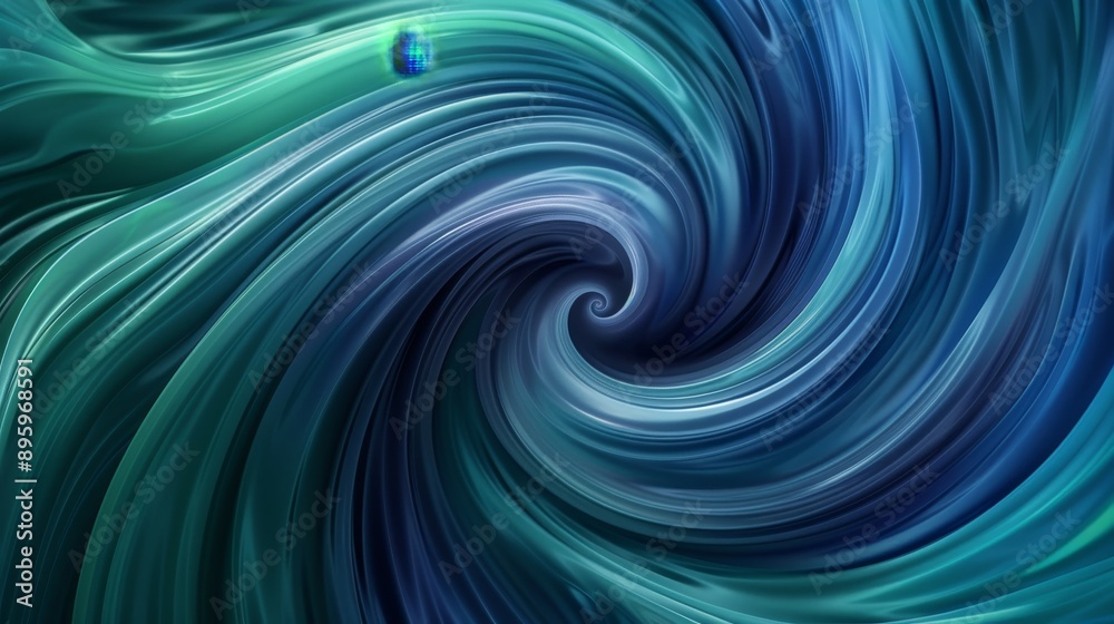 Fototapeta premium Tranquil Swirling Blue and Green Abstract Background Gradient.
