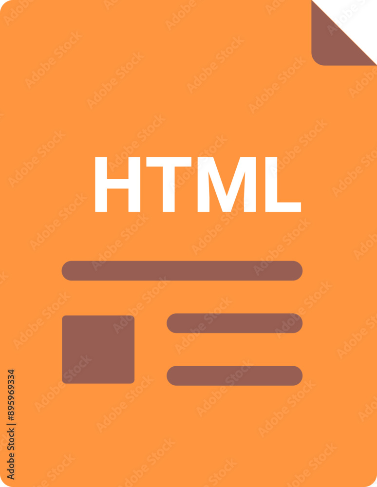 HTML file icon with symbol HTML file icon with symbol