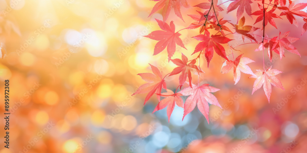 Vibrant autumn leaves falling gently against a soft, glowing, light-filled backdrop in a dreamy seasonal setting. Vibrant autumn leaves falling gently against a soft, glowing, light-filled backdrop in a dreamy seasonal setting.