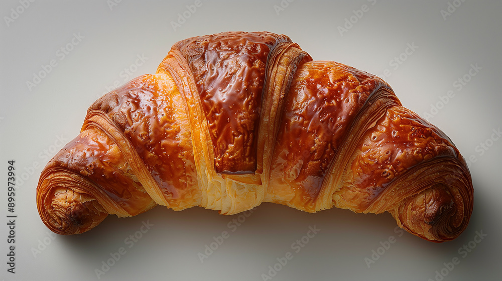Freshly baked butter croissant on an isolated background Freshly baked butter croissant on an isolated background