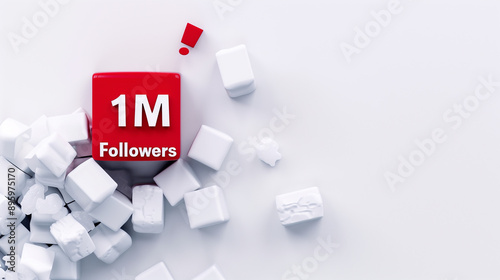 1 million social media followers graphic banner ready to use 