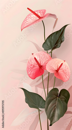 Blank paper with background illustration