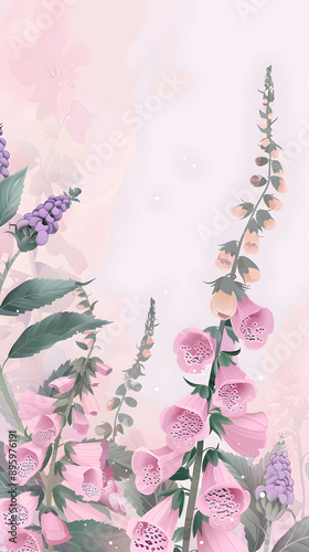 Blank paper with background illustration