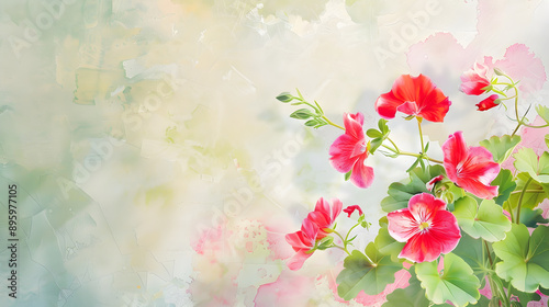 Blank paper with background illustration